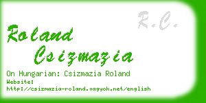 roland csizmazia business card